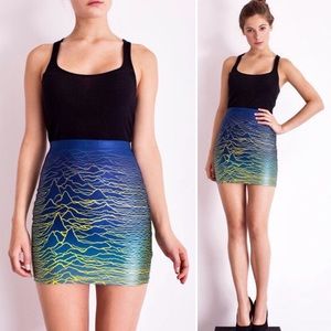 Joy Division electric ombré mini skirt XS